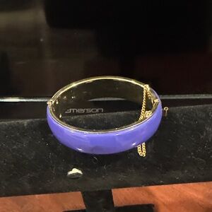 Purple and Gold Bangle Bracelet